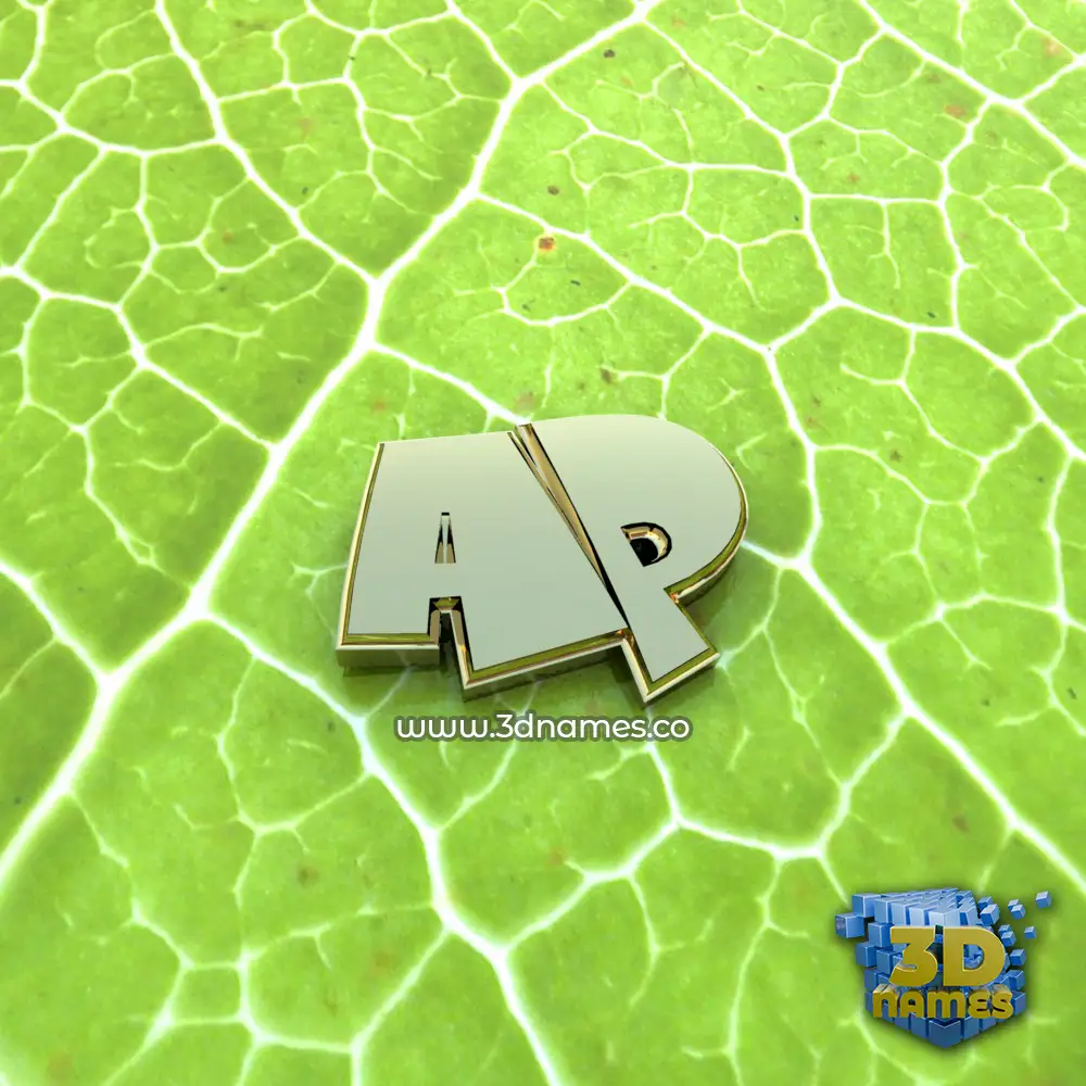 ap in Gold Leaf style - 3D name wallpaper