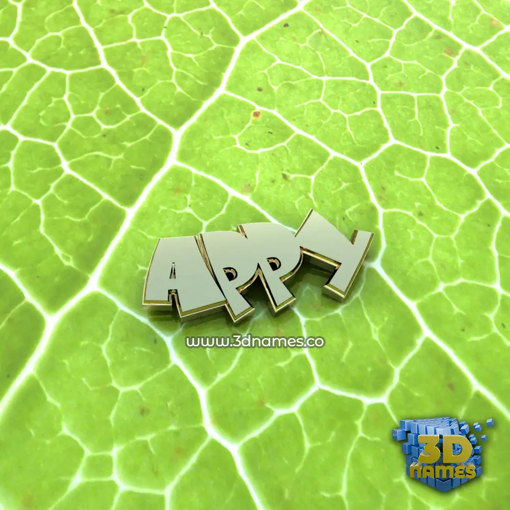 appy in Gold Leaf style - 3D name wallpaper
