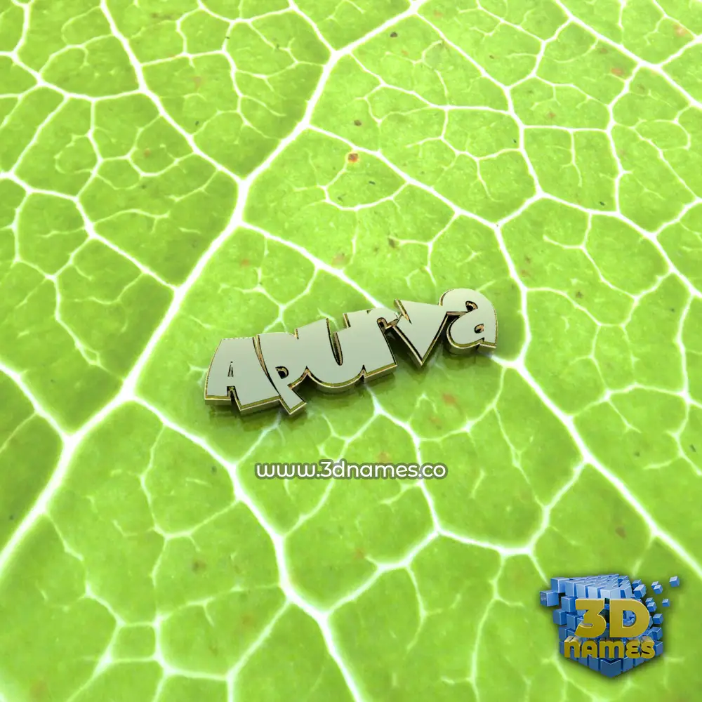 apurva in Gold Leaf style - 3D name wallpaper