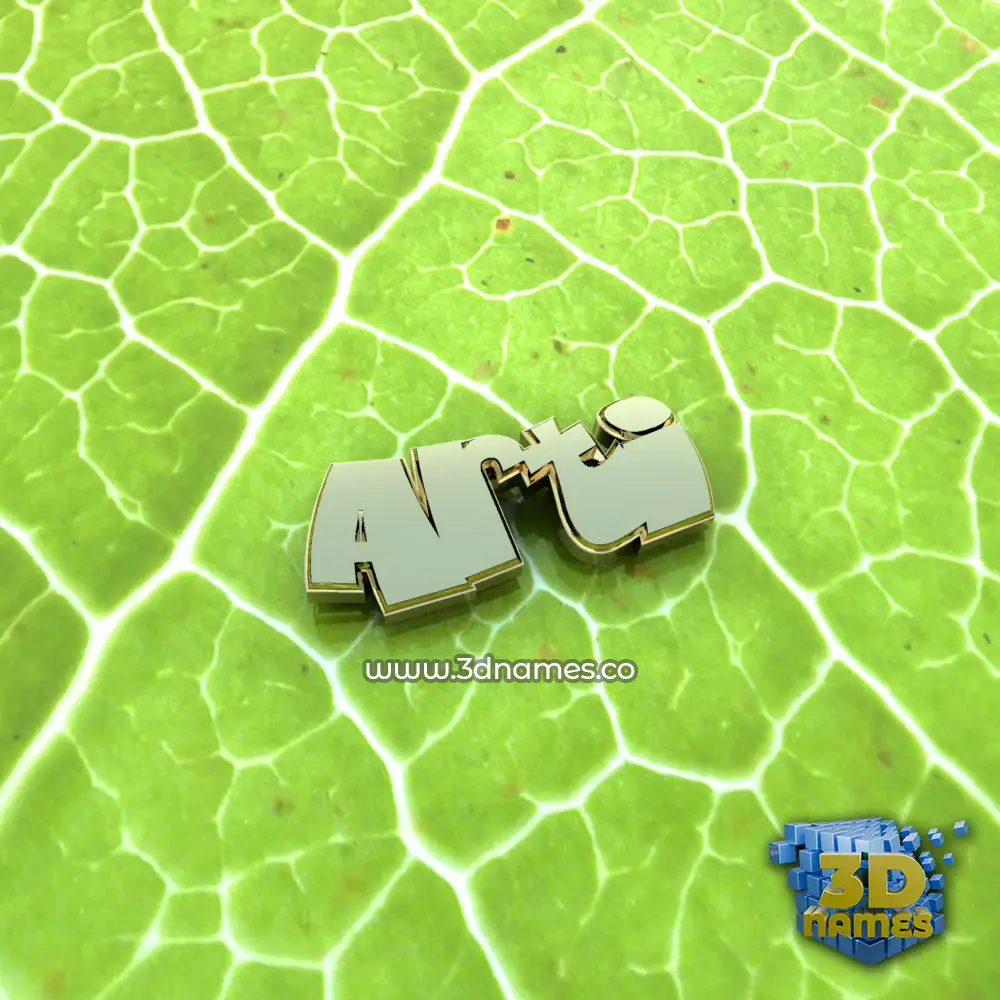 arti in Gold Leaf style - 3D name wallpaper