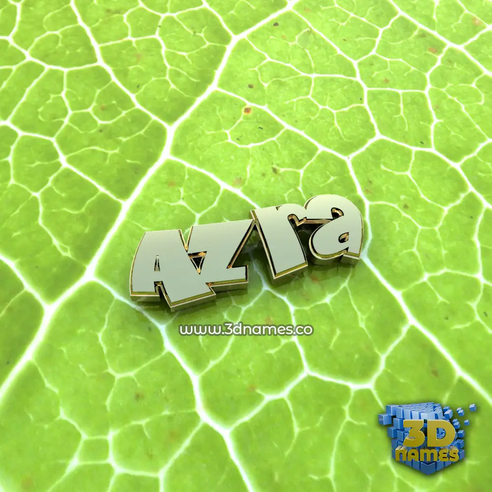 azra in Gold Leaf style - 3D name wallpaper