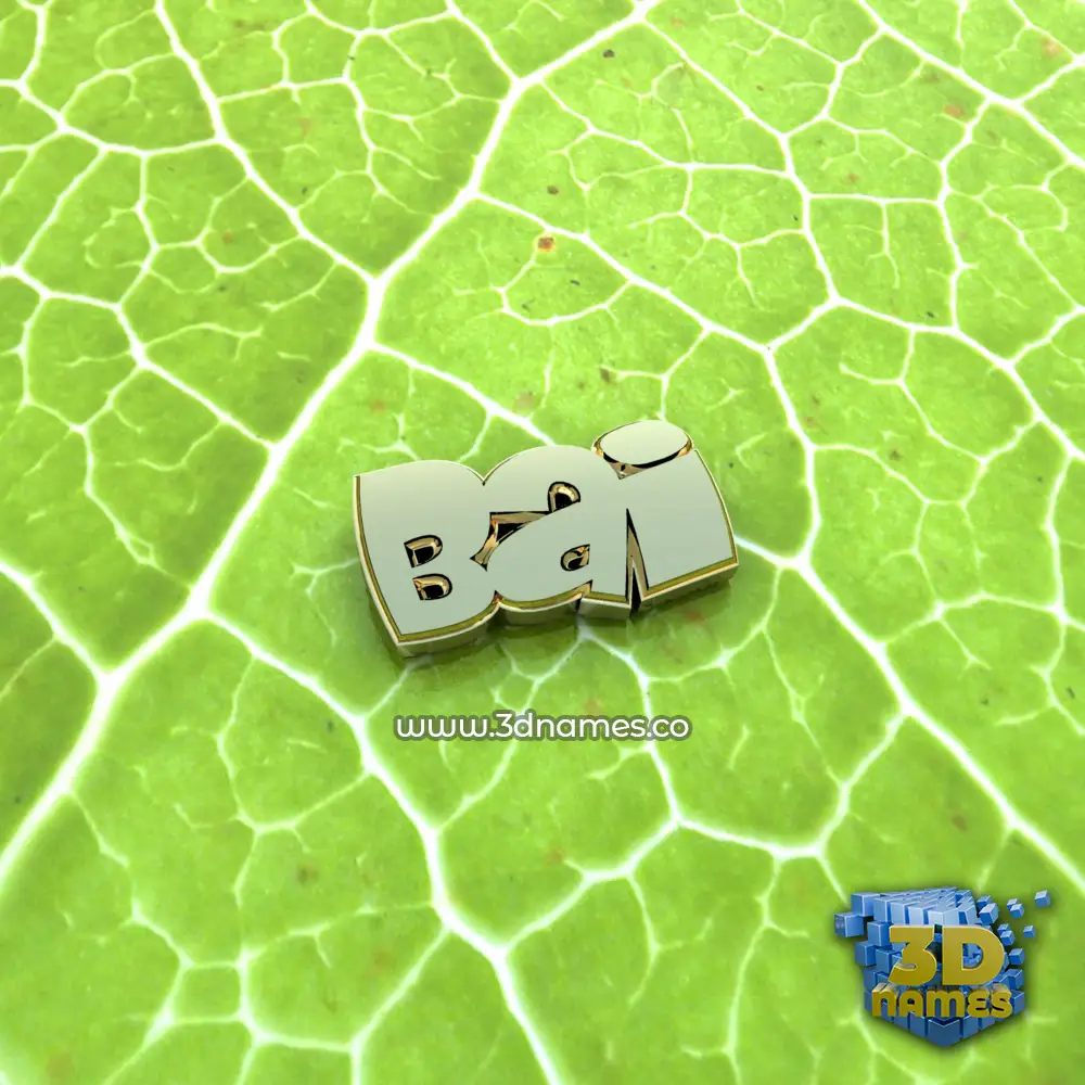 bai in Gold Leaf style - 3D name wallpaper