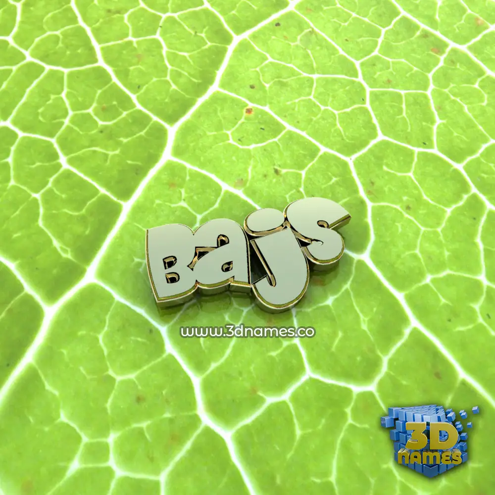 bajs in Gold Leaf style - 3D name wallpaper
