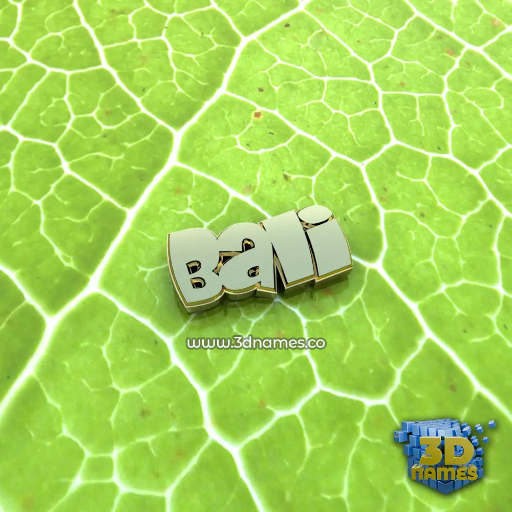 bali in Gold Leaf style - 3D name wallpaper