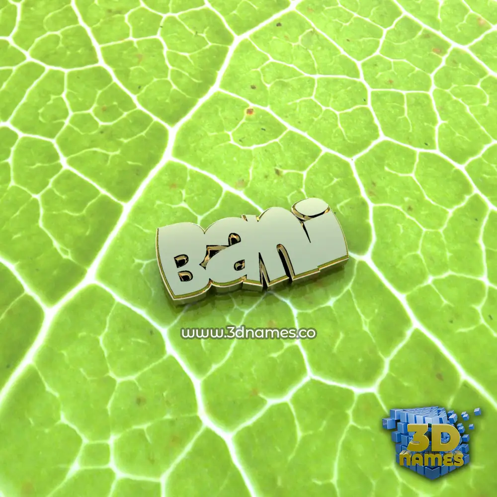 bani in Gold Leaf style - 3D name wallpaper