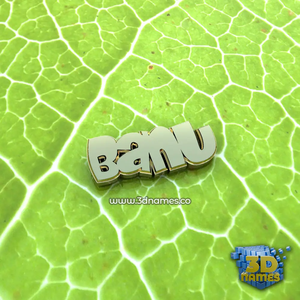 banu in Gold Leaf style - 3D name wallpaper