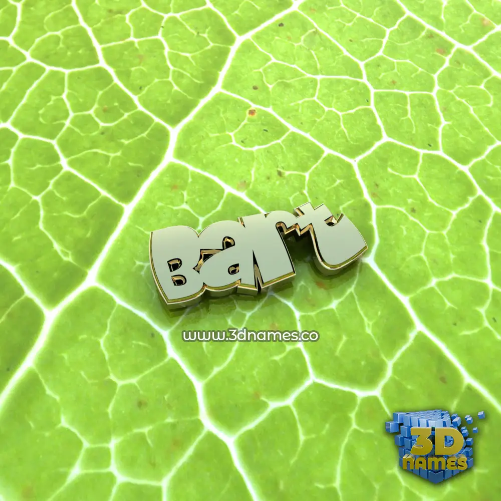 bart in Gold Leaf style - 3D name wallpaper