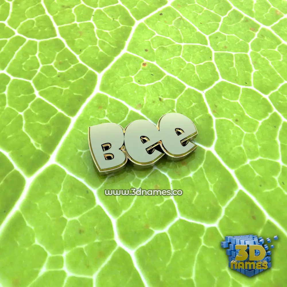 bee in Gold Leaf style - 3D name wallpaper