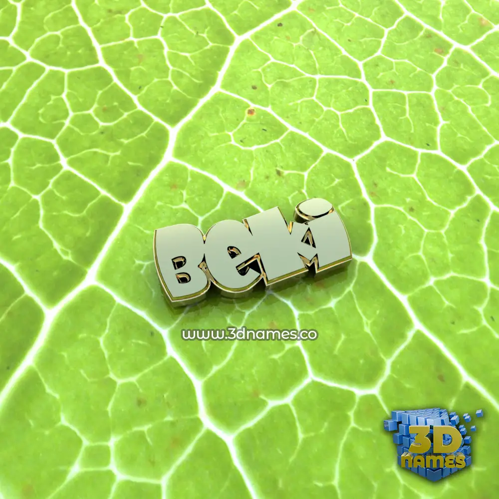 beki in Gold Leaf style - 3D name wallpaper