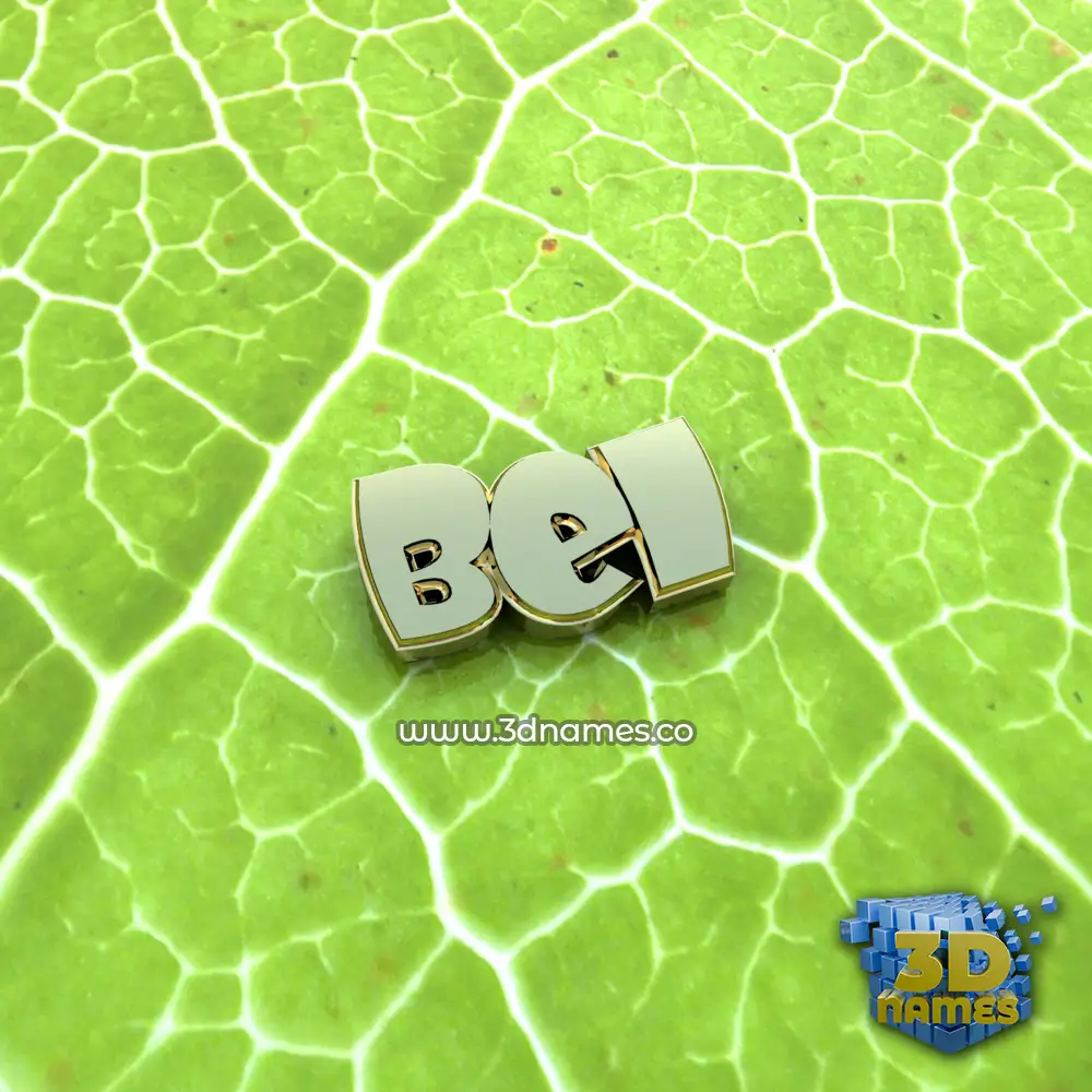 bel in Gold Leaf style - 3D name wallpaper
