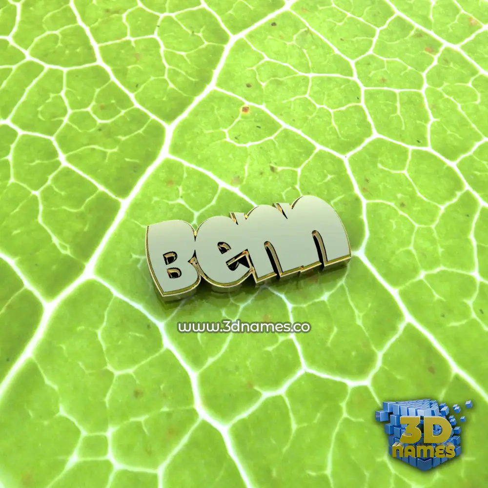 benn in Gold Leaf style - 3D name wallpaper
