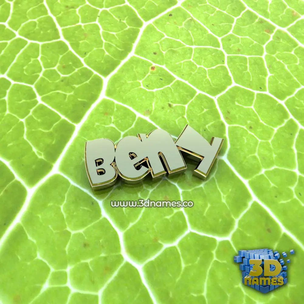 beny in Gold Leaf style - 3D name wallpaper