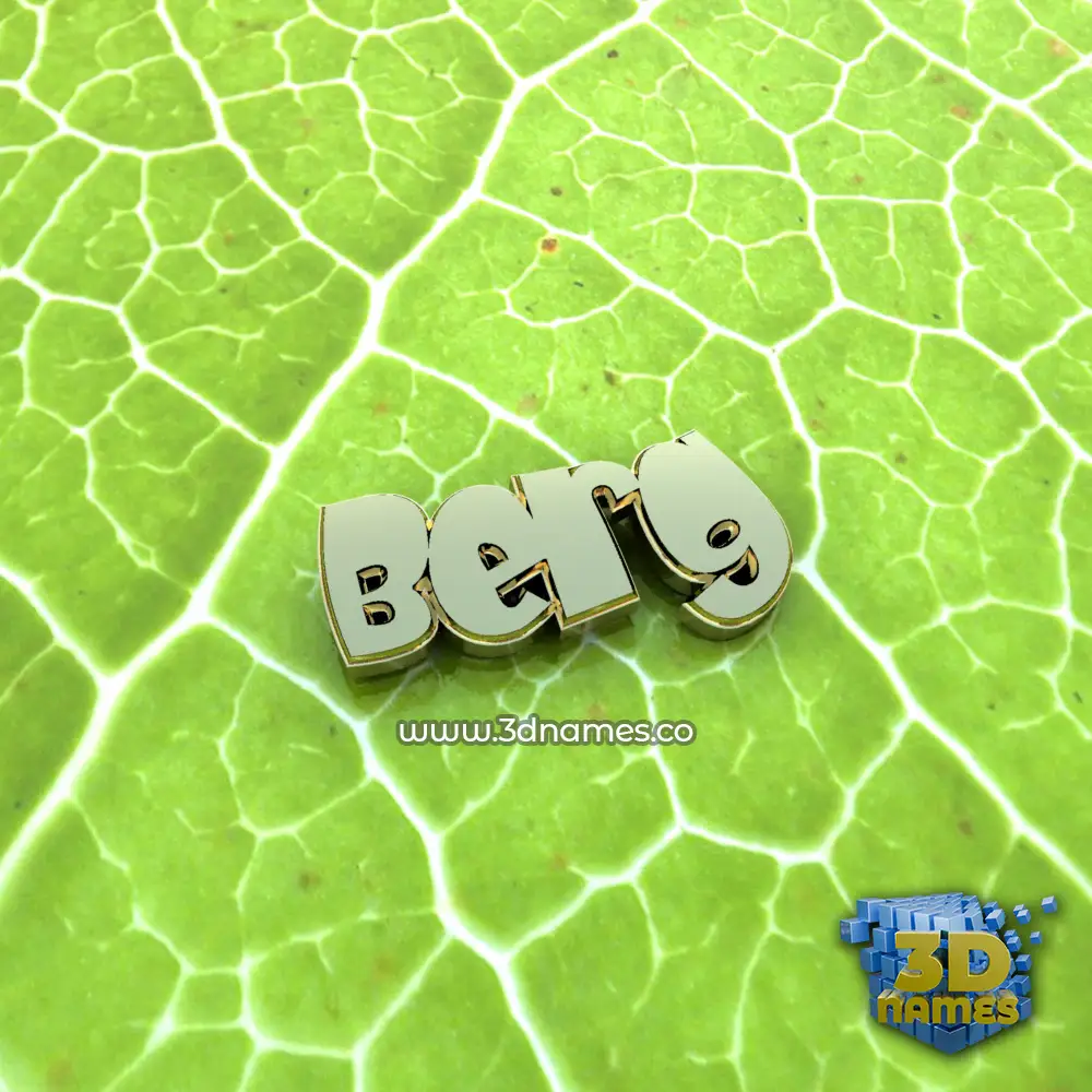 berg in Gold Leaf style - 3D name wallpaper