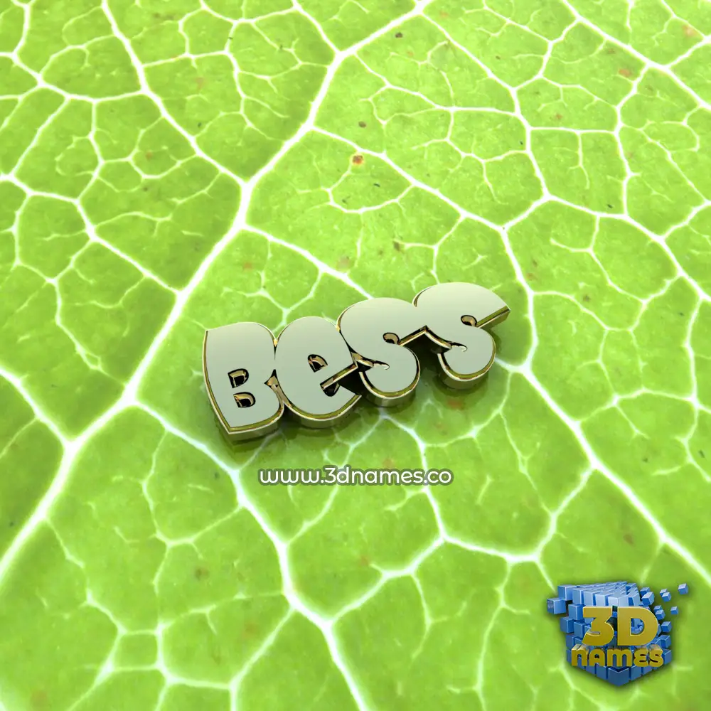bess in Gold Leaf style - 3D name wallpaper