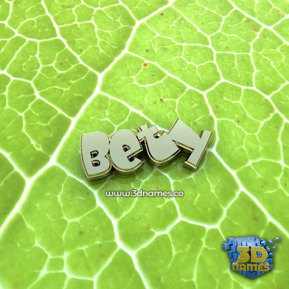 bety in Gold Leaf style - 3D name wallpaper
