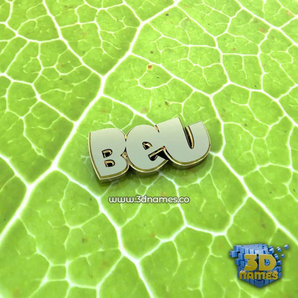 beu in Gold Leaf style - 3D name wallpaper