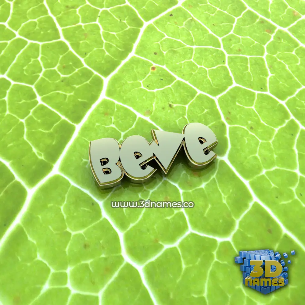 beve in Gold Leaf style - 3D name wallpaper