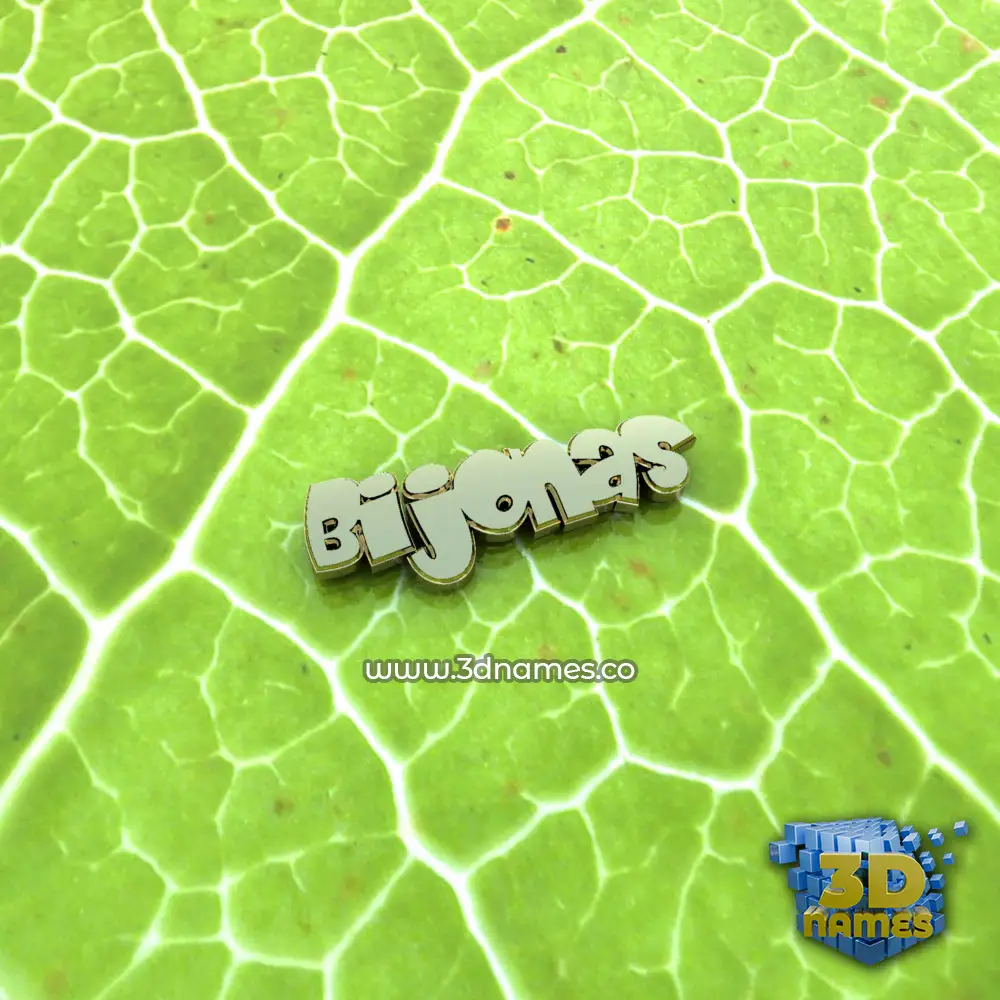 bijonas in Gold Leaf style - 3D name wallpaper