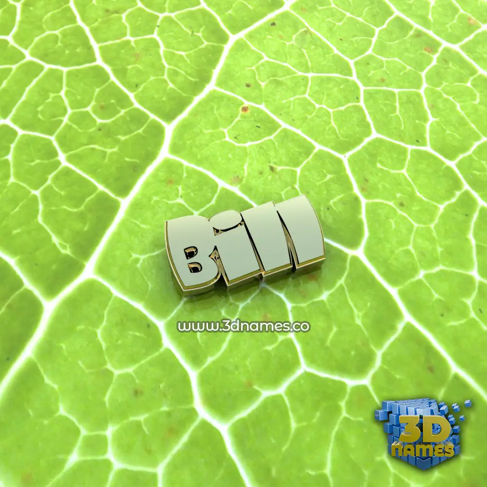 bill in Gold Leaf style - 3D name wallpaper