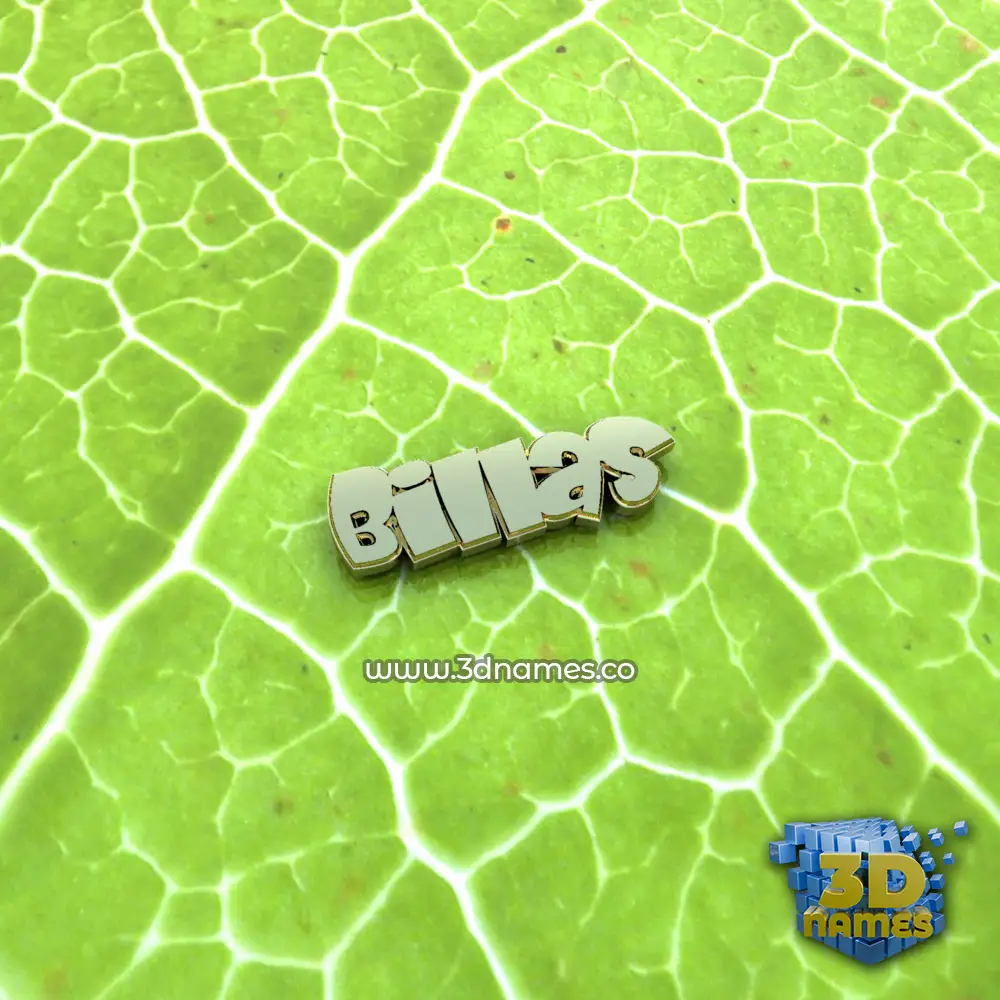 billas in Gold Leaf style - 3D name wallpaper