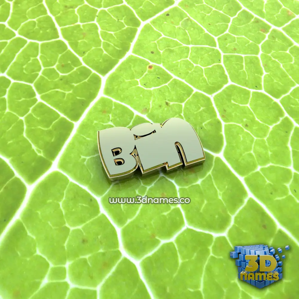 bin in Gold Leaf style - 3D name wallpaper