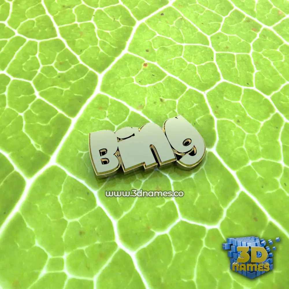 bing in Gold Leaf style - 3D name wallpaper