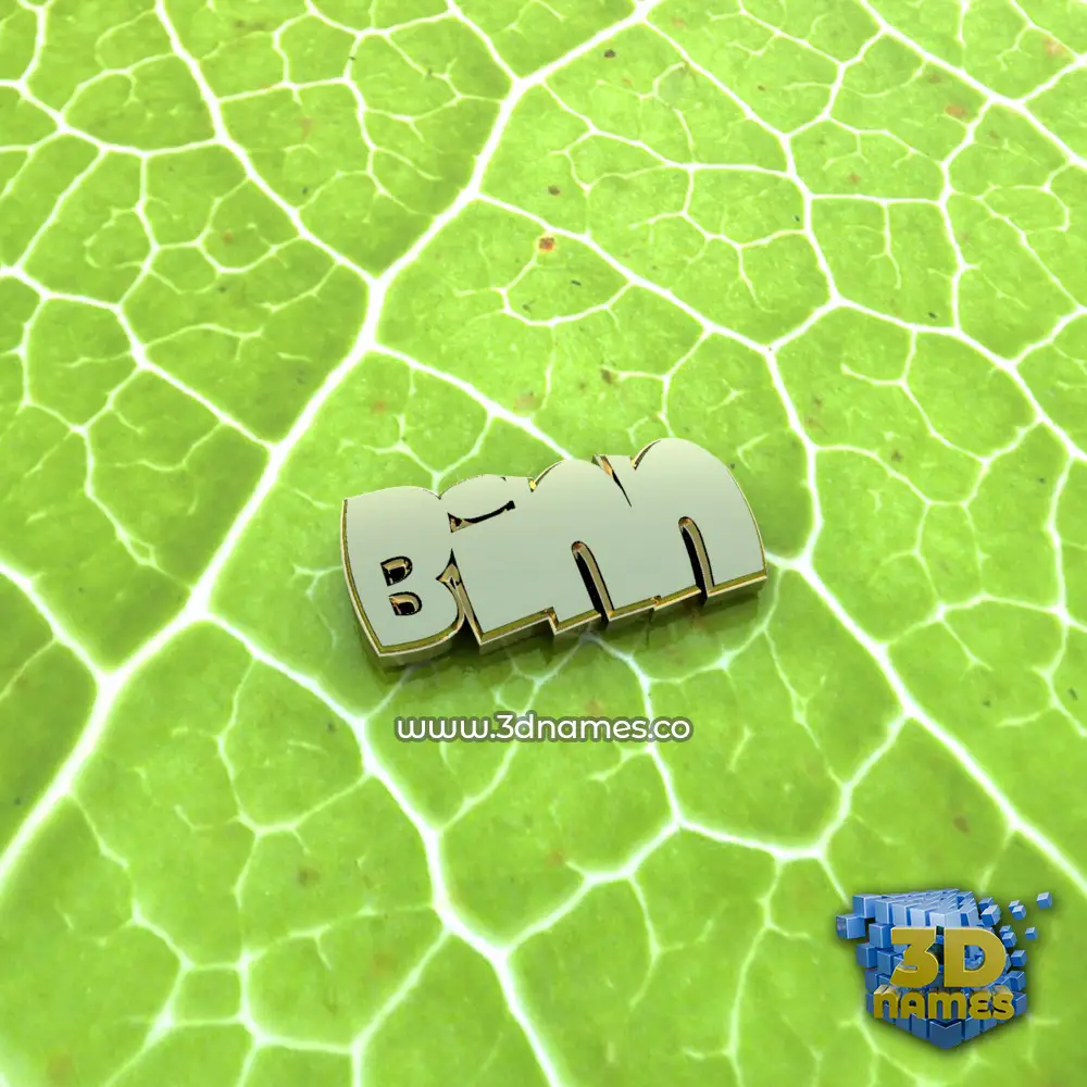 binn in Gold Leaf style - 3D name wallpaper