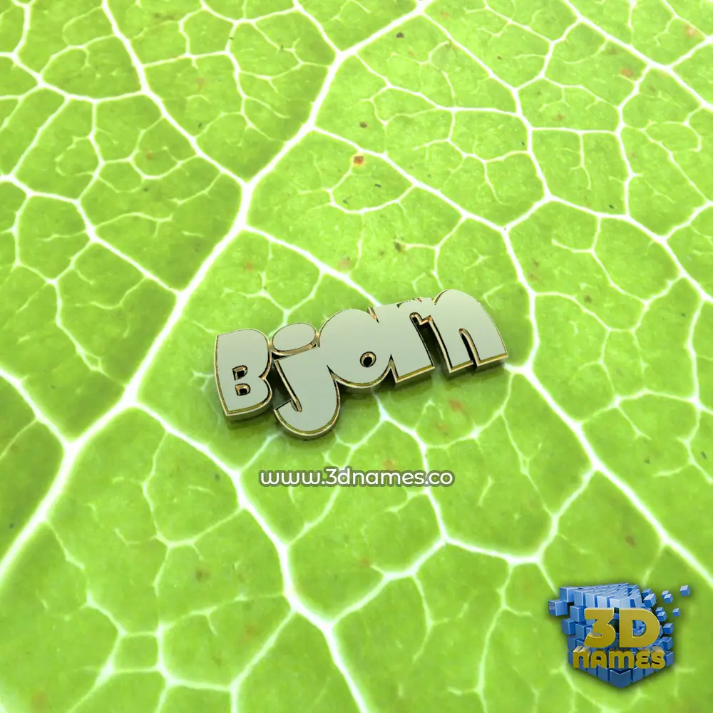 bjorn in Gold Leaf style - 3D name wallpaper