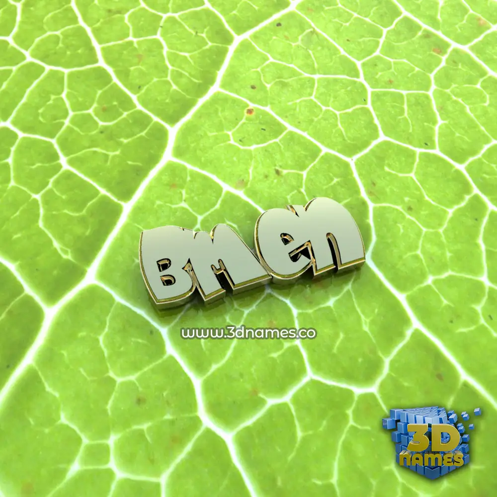 bmen in Gold Leaf style - 3D name wallpaper