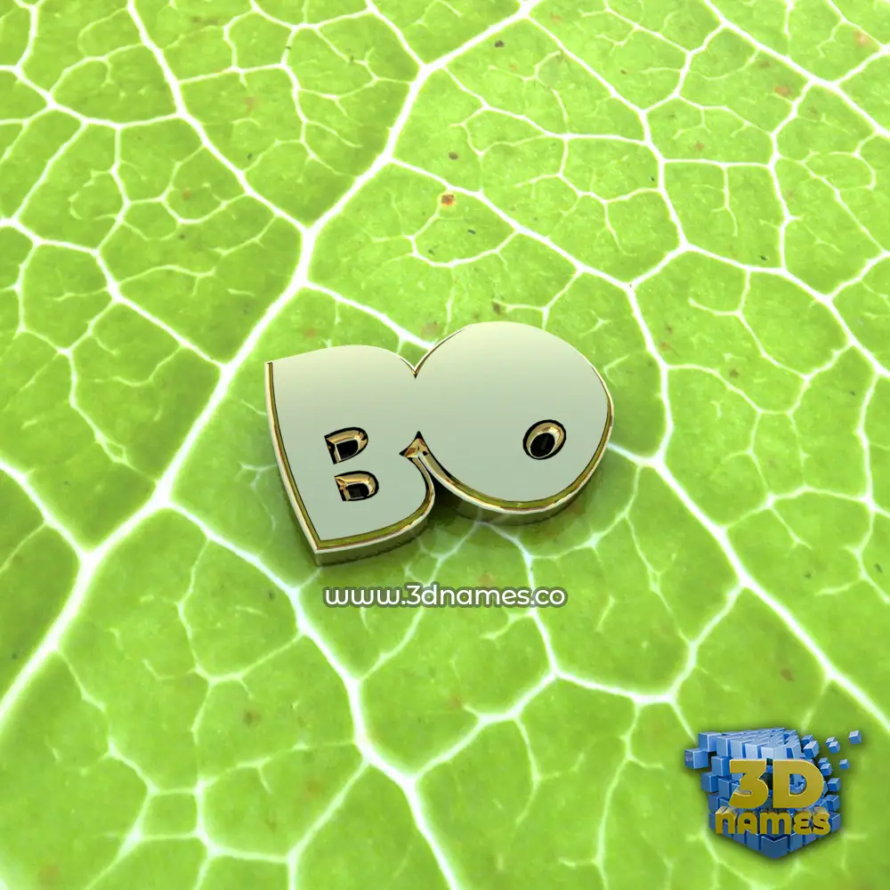 bo in Gold Leaf style - 3D name wallpaper