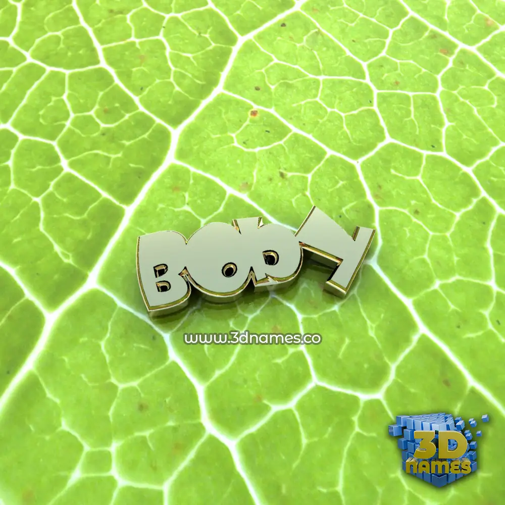 boby in Gold Leaf style - 3D name wallpaper