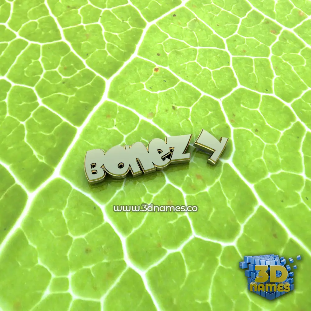 bonezy in Gold Leaf style - 3D name wallpaper