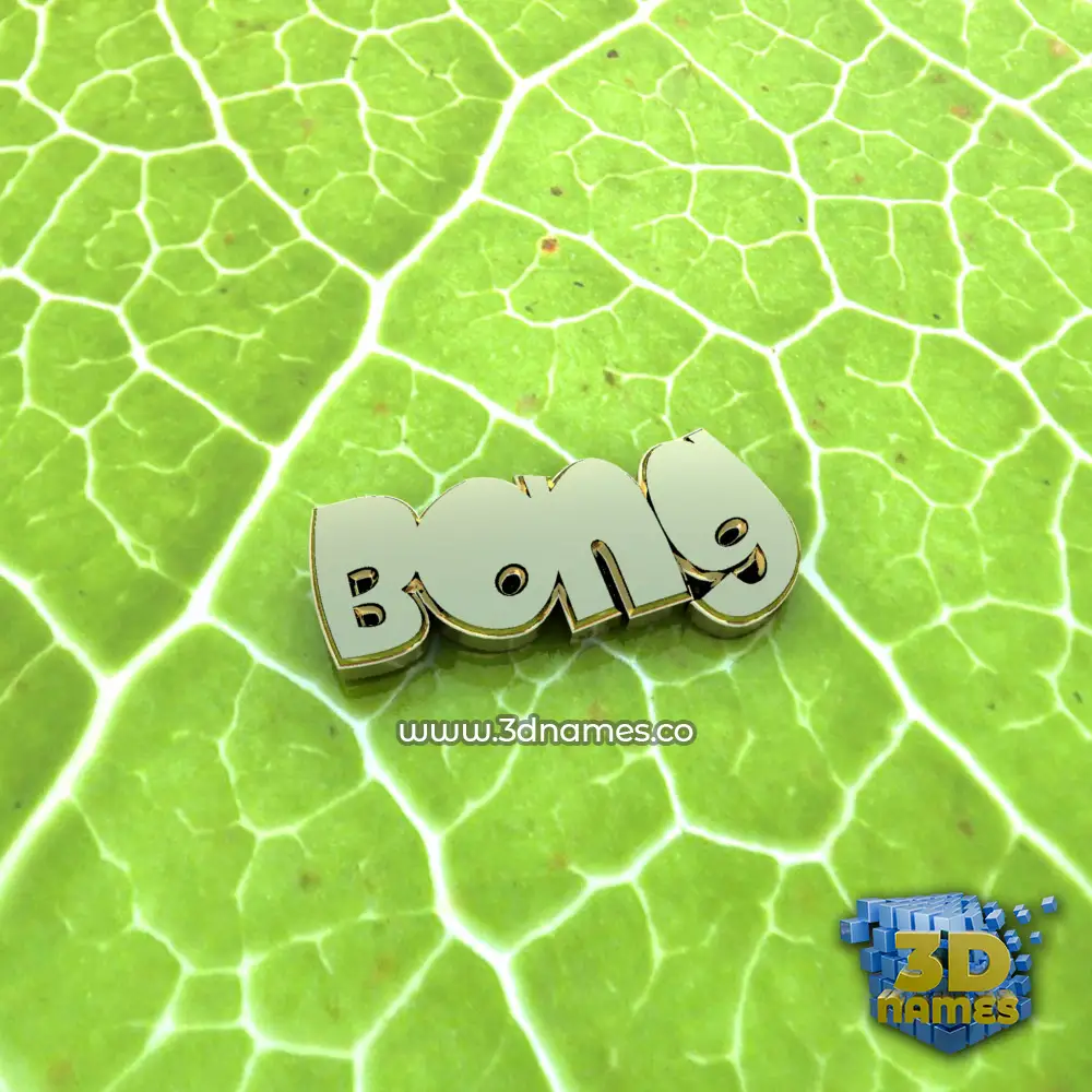bong in Gold Leaf style - 3D name wallpaper