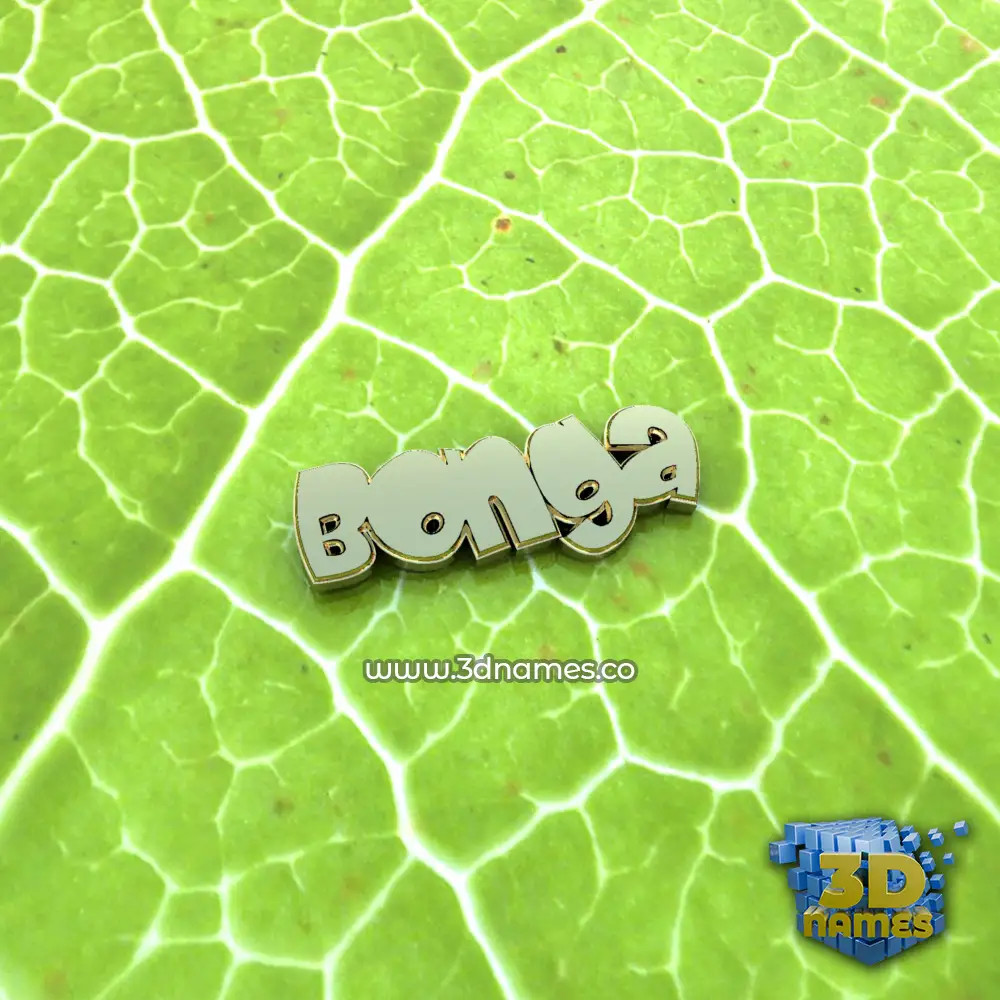 bonga in Gold Leaf style - 3D name wallpaper