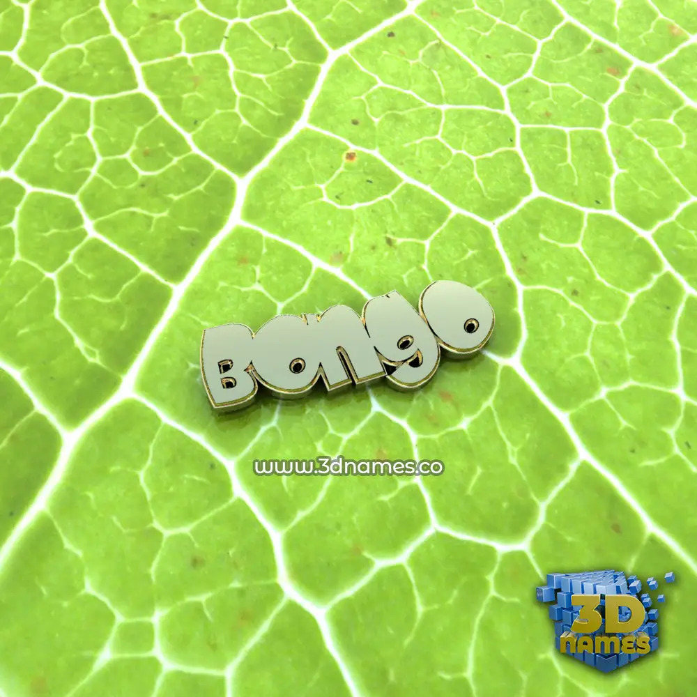 bongo in Gold Leaf style - 3D name wallpaper