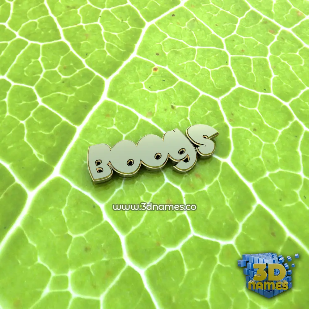 boogs in Gold Leaf style - 3D name wallpaper