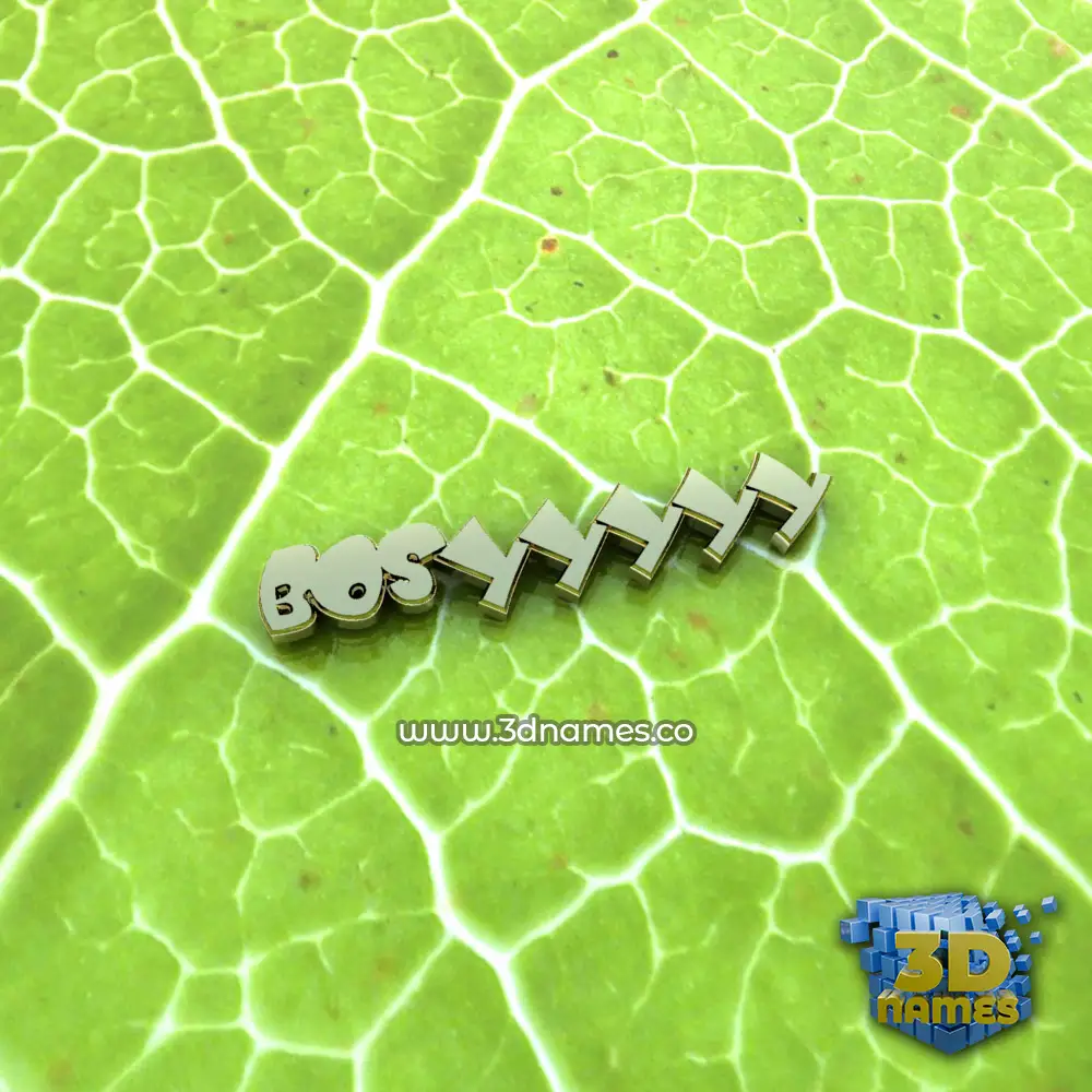 bosyyyyy in Gold Leaf style - 3D name wallpaper