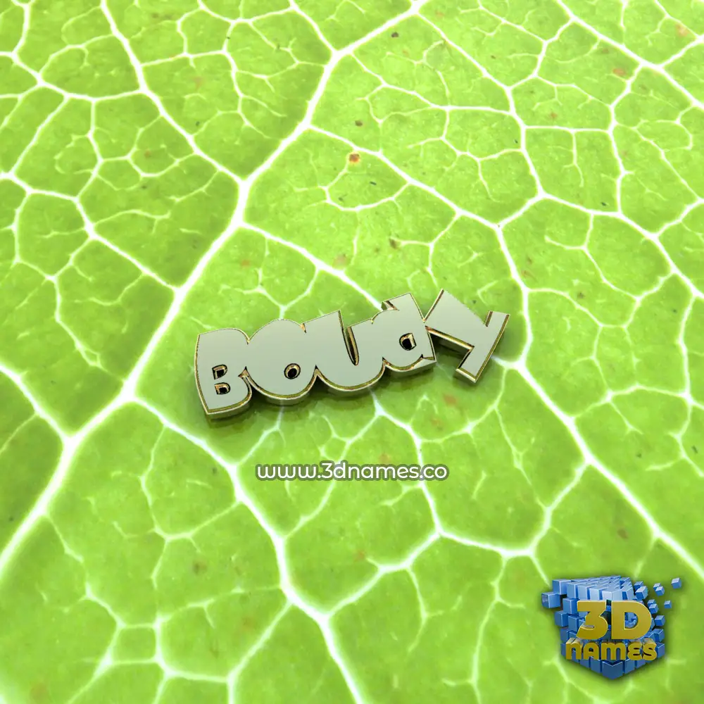 boudy in Gold Leaf style - 3D name wallpaper