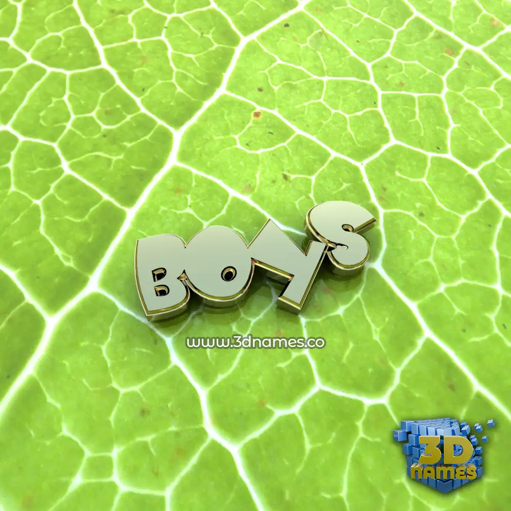 boys in Gold Leaf style - 3D name wallpaper