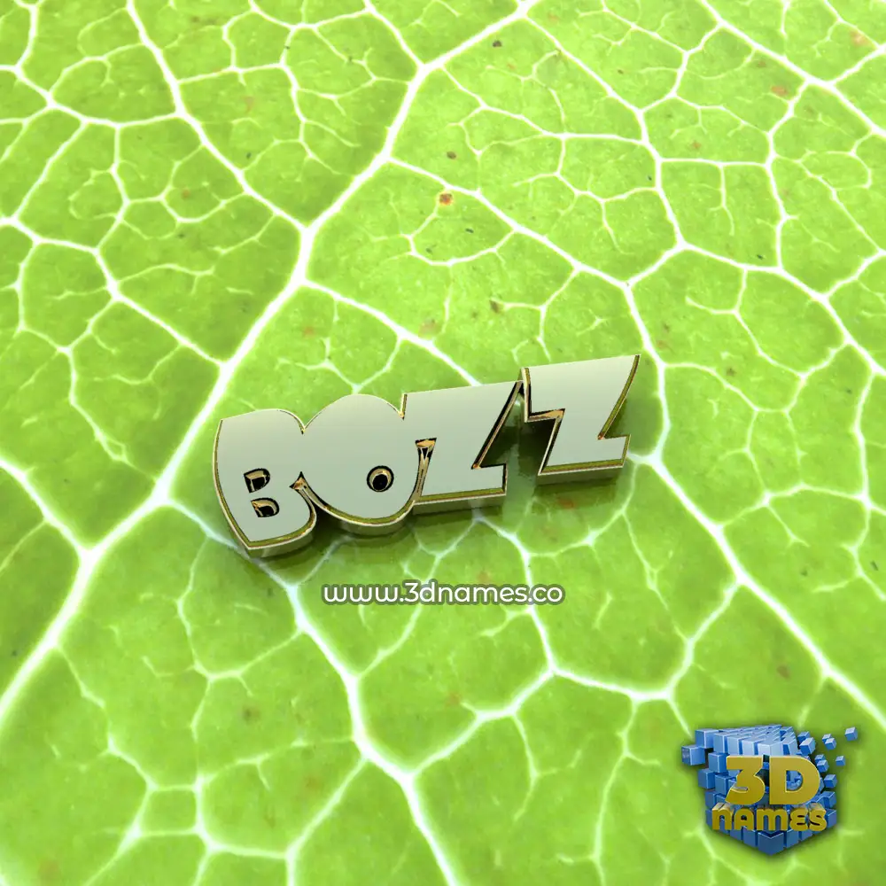 bozz in Gold Leaf style - 3D name wallpaper