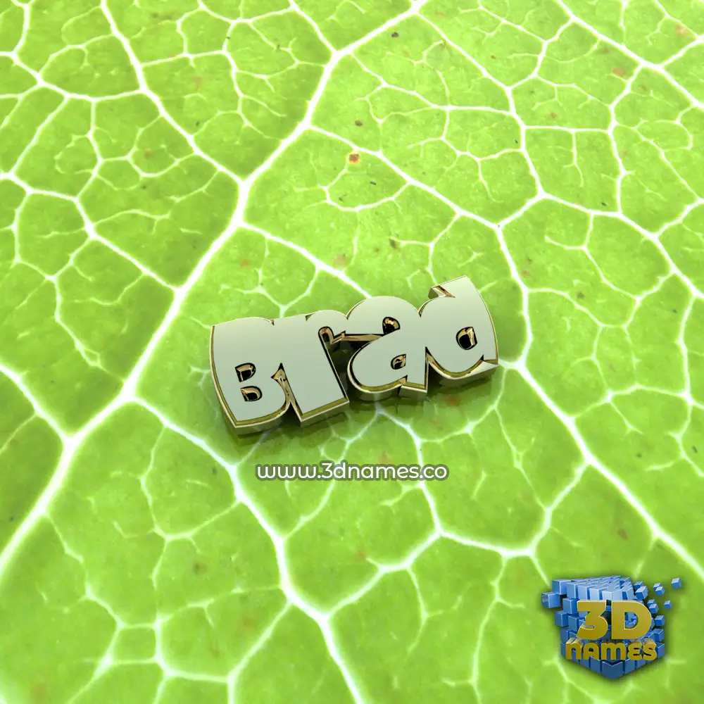 brad in Gold Leaf style - 3D name wallpaper
