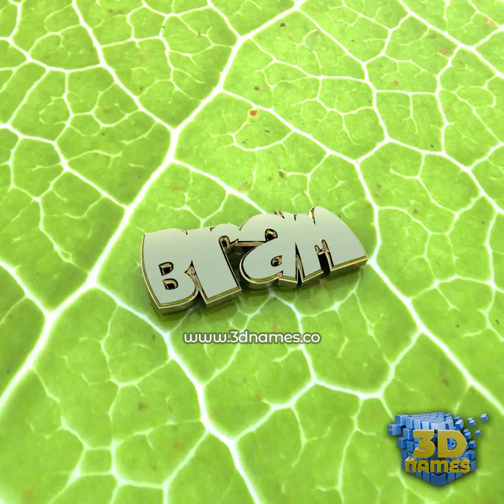 bram in Gold Leaf style - 3D name wallpaper
