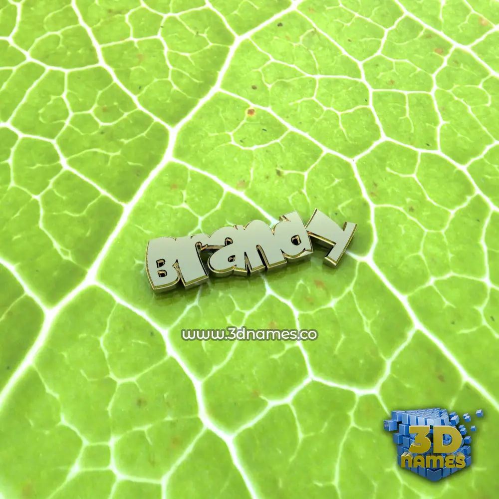 brandy in Gold Leaf style - 3D name wallpaper