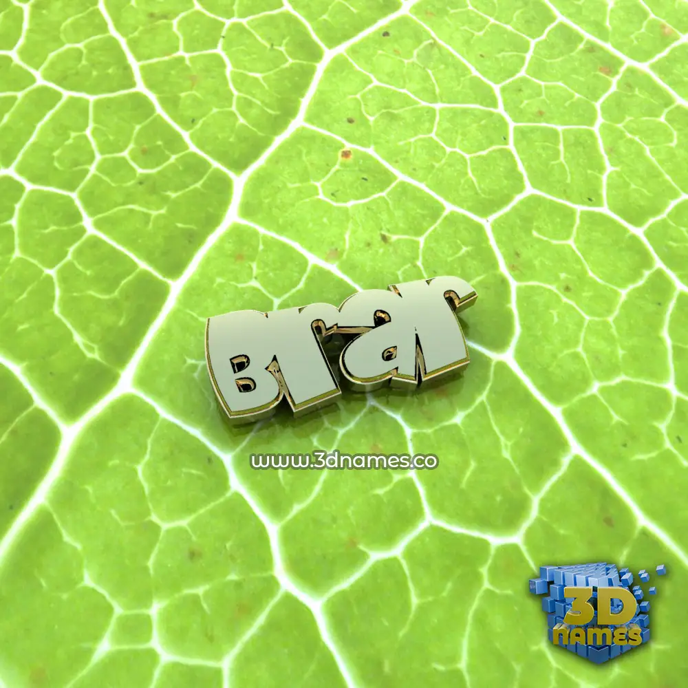 brar in Gold Leaf style - 3D name wallpaper