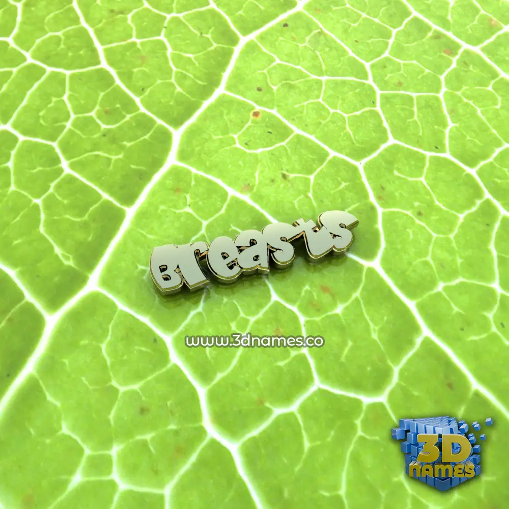 breasts in Gold Leaf style - 3D name wallpaper