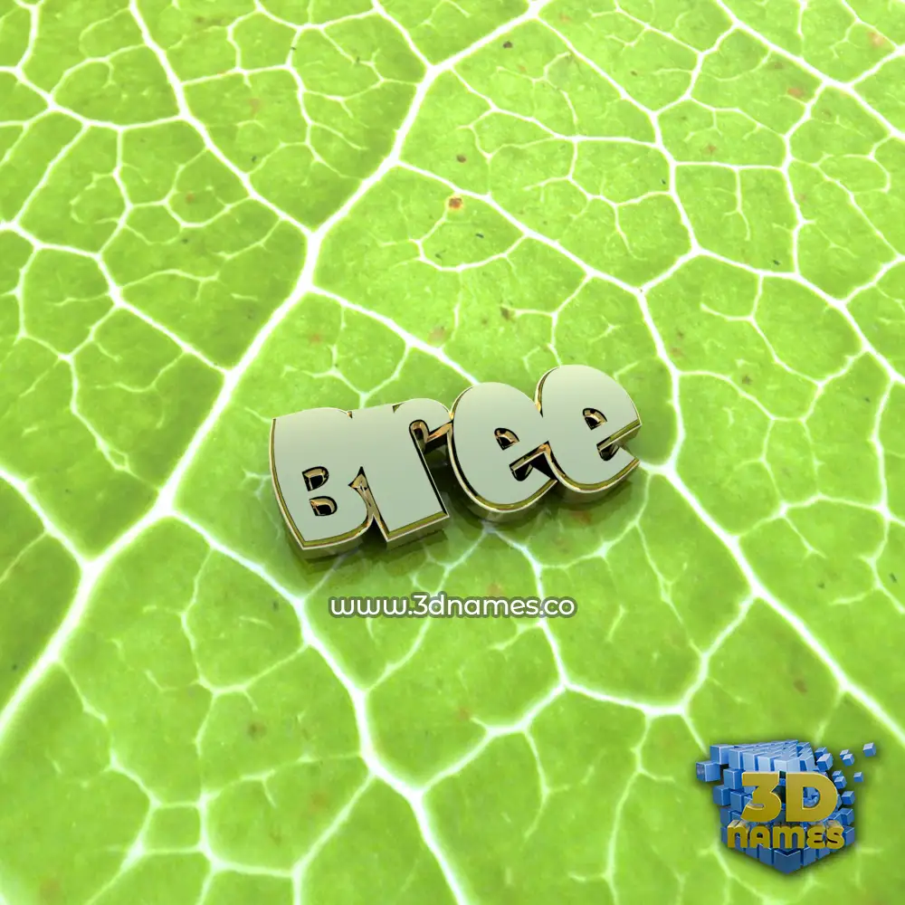 bree in Gold Leaf style - 3D name wallpaper