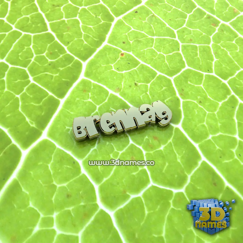 brennag in Gold Leaf style - 3D name wallpaper