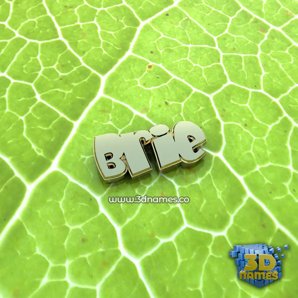 brie in Gold Leaf style - 3D name wallpaper