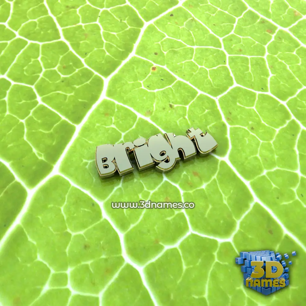 bright in Gold Leaf style - 3D name wallpaper
