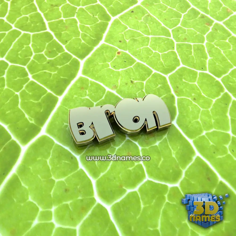 bron in Gold Leaf style - 3D name wallpaper